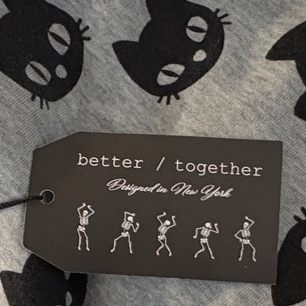 Gray and Black Cat Print sweats